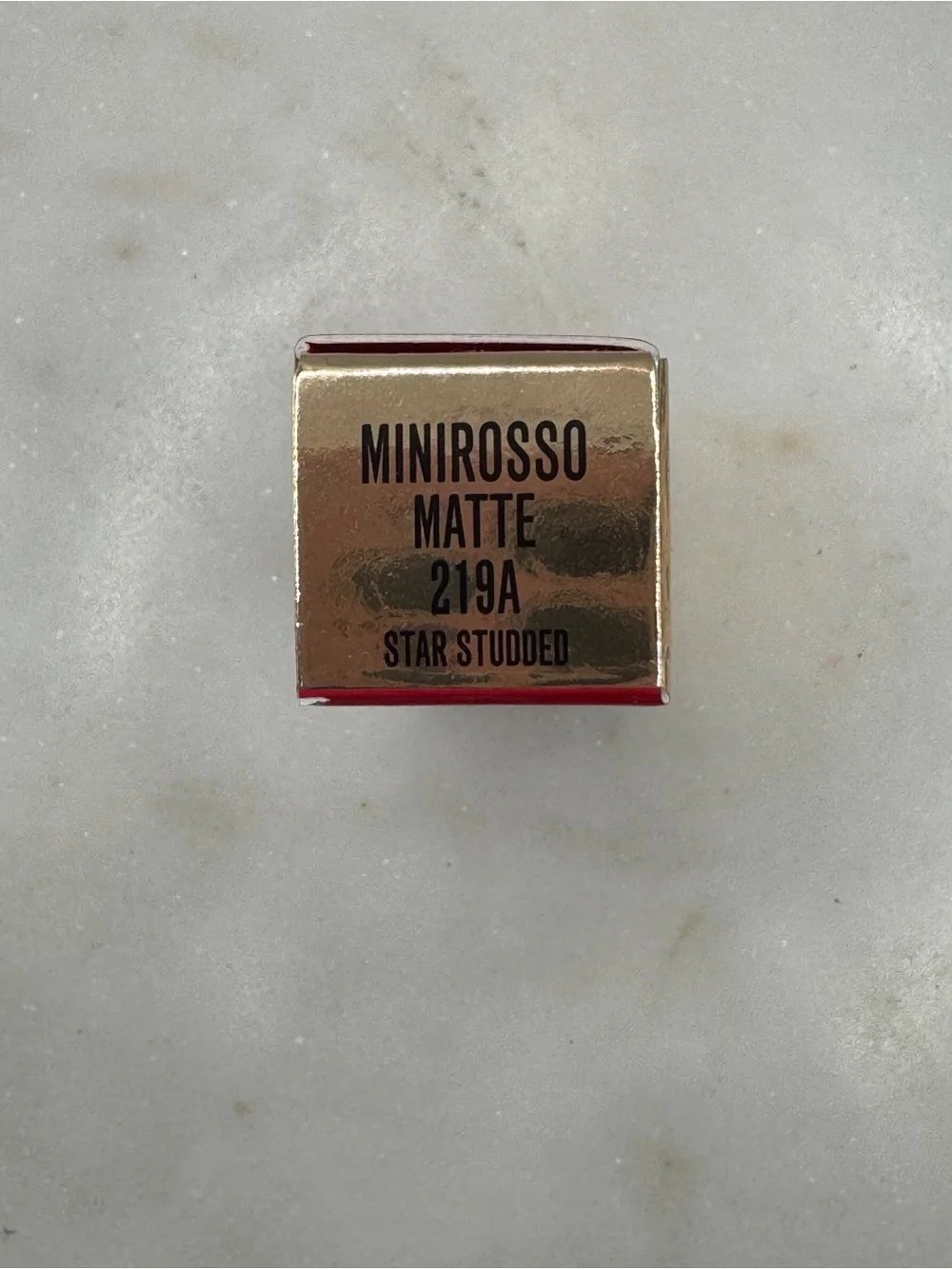 Valentino MiniRosso Matte Lipstick in Bright Red with Gold Logo